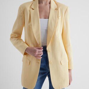 NWT Linen-blend Oversized Boyfriend Blazer